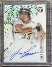 Jose Canseco 2022 Topps Beseball Pristine On-Card Auto A's Rays Rangers Yankees