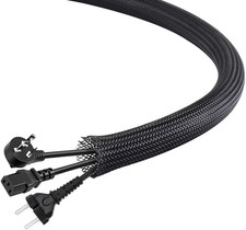 25Ft-1/2Inch PET Expandable Braided Wire Sleeving,Wire Loom Cable Sleeve for Tv,