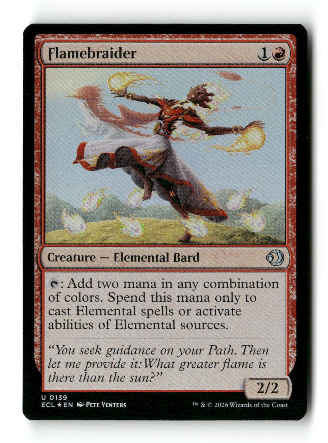 Flamebraider Lorwyn Eclipsed Uncommon 139 Foil Magic