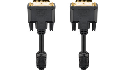 Kabel DVI-D Full HD Dual Link, pozłacany - Długość kabla 15 m