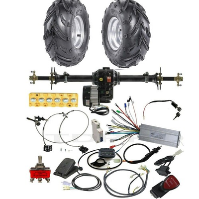 #ad Go Kart Rear Axle Kit Wheels 1000W Differential Motor Go Cart Golf Cart ATV Quad $545.47