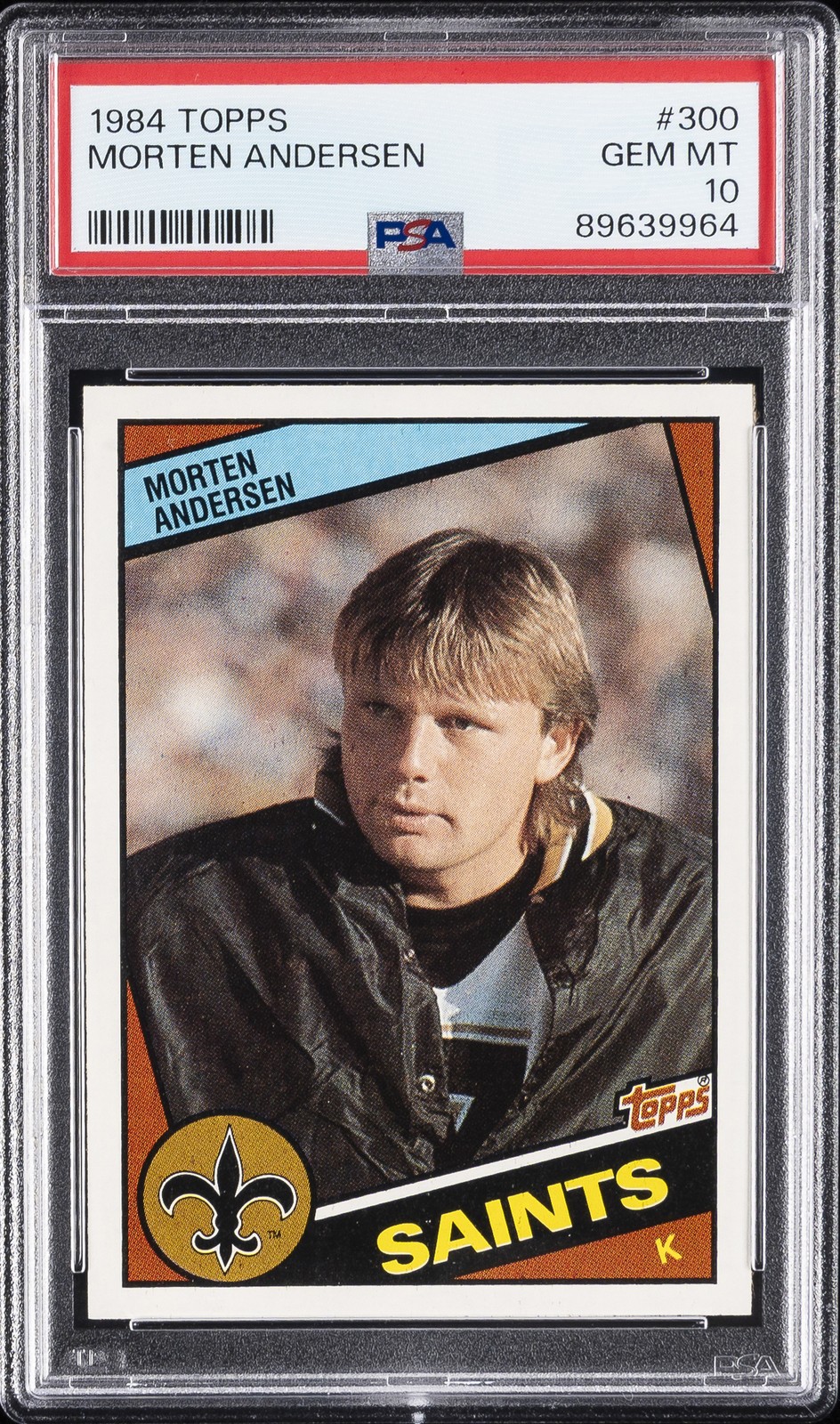 1984 TOPPS #300 MORTEN ANDERSEN ROOKIE RC PSA 10