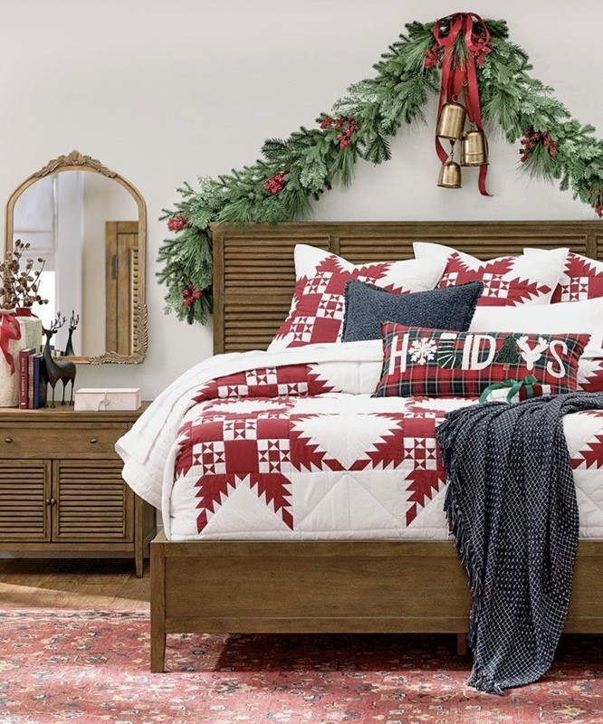 Frontgate Christmas  Northstar Star KingCotton Quilt Grandin Road NWT Msp. $379