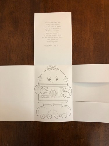 VTG Gibson Get Well Soon Some Fun Outer Space Unisex Kids Play Greeting Card - Picture 6 of 7