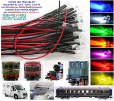 N.2 LED mm.5 12Vcc FLASH-LAMPEGGIANTI VERDI-GREEN MODELLISMO NAUTICA AUTO CAMPER