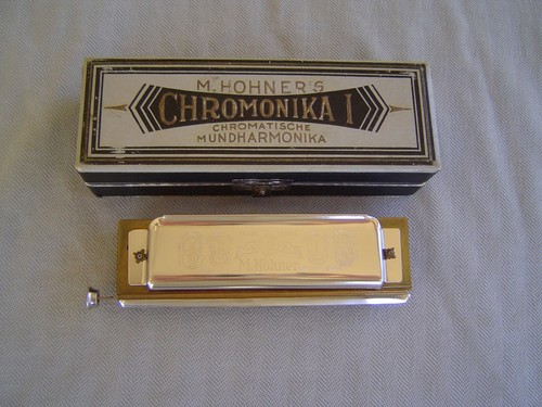 "CHROMONIKA I" CHROMATISCHE MUNDHARMONICA "C" BY M. HOHNER WITH STAR & BOX - Picture 2 of 12
