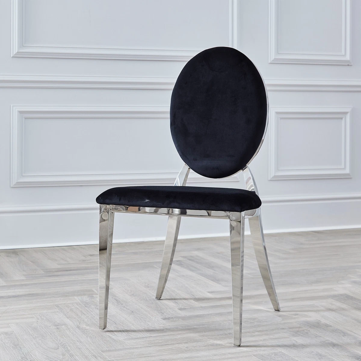 Black oval back dining chairs hot sale