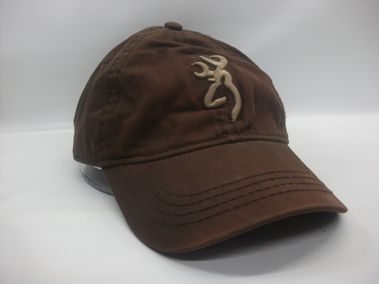 Browning Hat Brown Hook Loop Baseball Cap - image 1