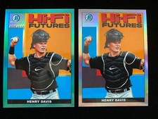 2022 Bowman Chrome HENRY DAVIS HI-FI Futures AQUA REFRACTOR #070/125 Pirates Lot
