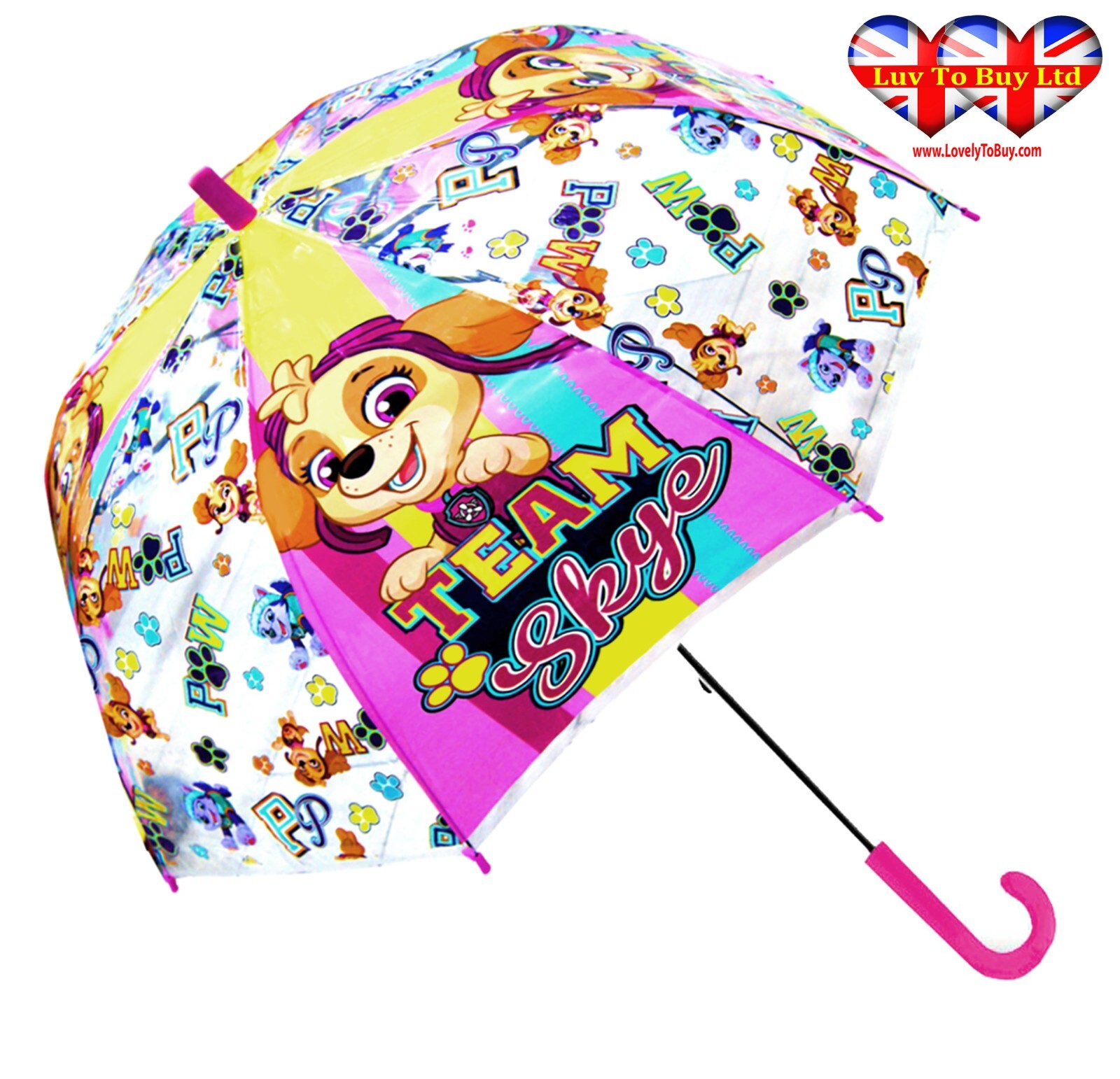 Children's Paw Patrol Umbrella,Kids Umbrella,Transparent Umbrella,Licensed