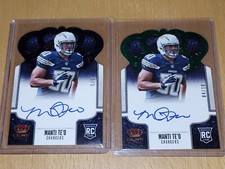 Manti Te'o 5/5 4/10 LOT 2013 Crown Royale Blue Green Rookie Autograph