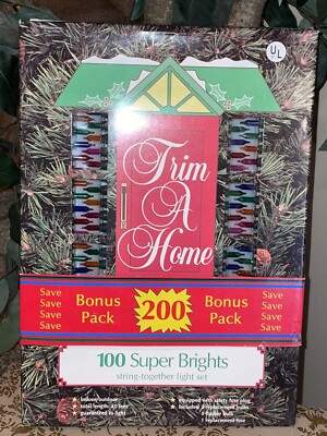 Trim A Home 100 Super Brights String Together Lights Bonus Set Of 2 (200 Lights)