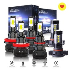 For Chevy Silverado 1500 2500 2007-2015 Crew Cab Pickup Led Lamps Fog Bulbs