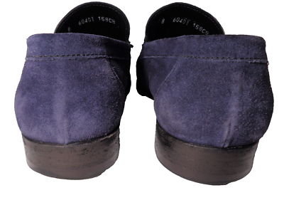 Made in Italy Loafers A Testoni Navy Blue Suede Shoes Men display picture 1