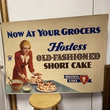 VERY LARGE HOSTESS CUP CAKES CARDBOARD ADVERTISING SIGN