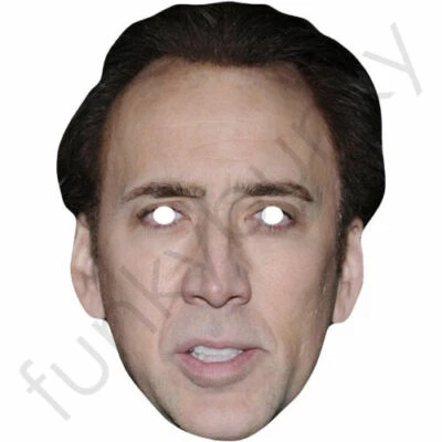 FUNKYBUNKY Nicolas Cage Celebrity Card Face Mask - Ready To Wear - Fancy Dress