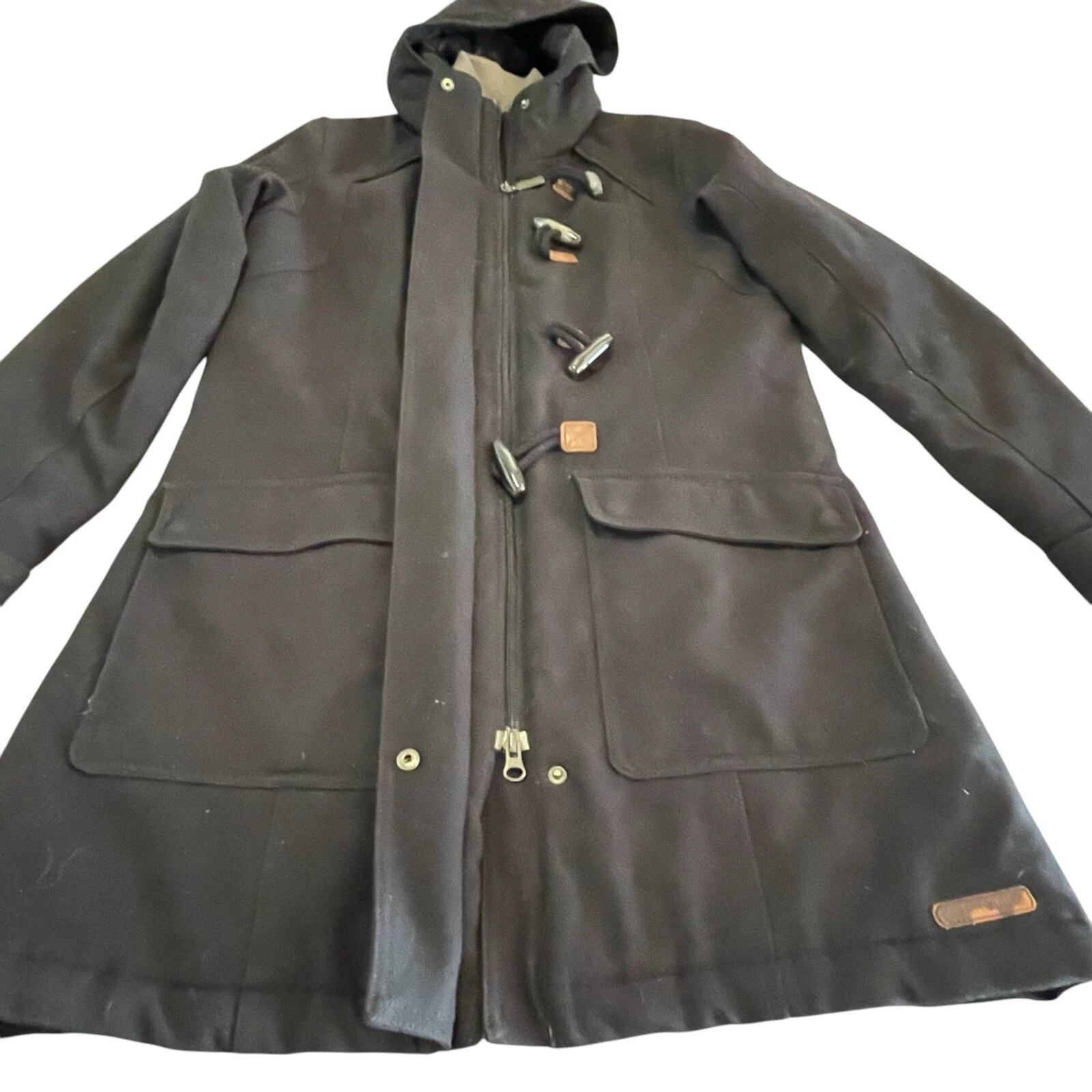 merrell opti warm duffel toggle buttons hooded quilted lining jacket