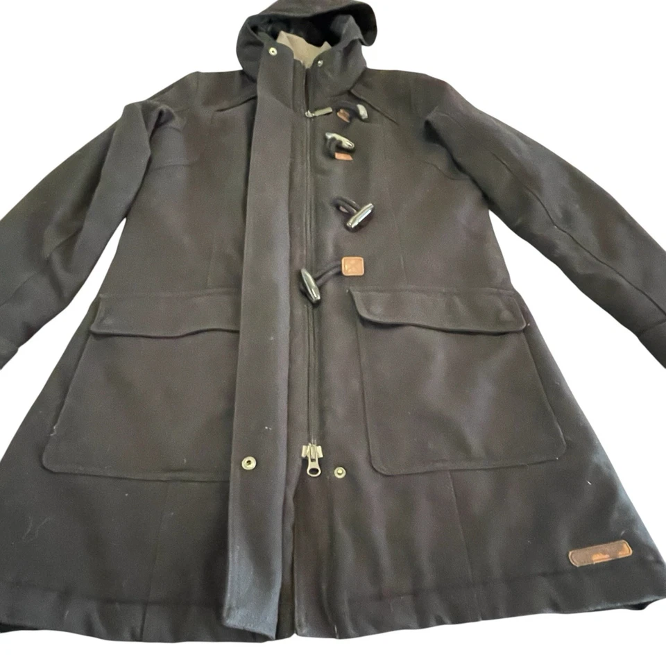 Abrigo Merrell Mujer S Negro Opti Cálido Lona Botones Palanca Forro Acolchado con Capucha Foto 2 de 4