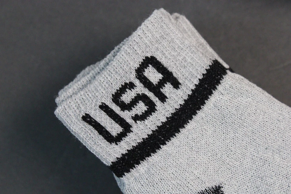 6 pares de calcetines tobilleros de algodón 9-11 grises con EE. UU. negros H/T calcetines deportivos finos para mujer Foto 4 de 4