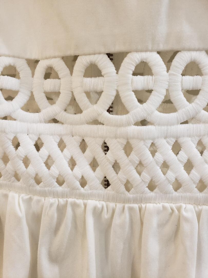 ted baker white crochet dress Crochet Sleeveless Mini Shift Dress | Miikka