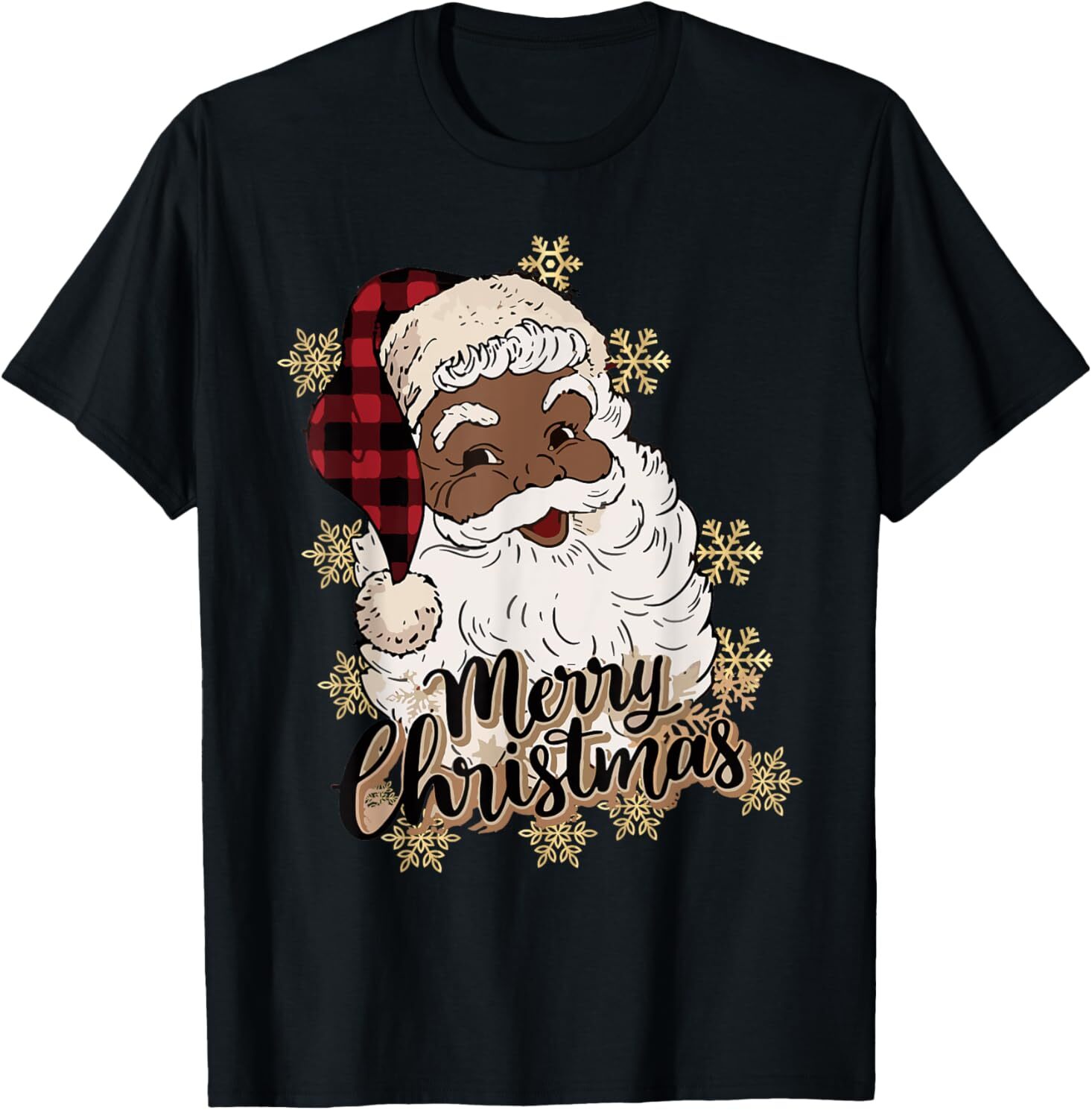 African American Christmas Pajamas Santa Claus Christmas PJ T-Shirt