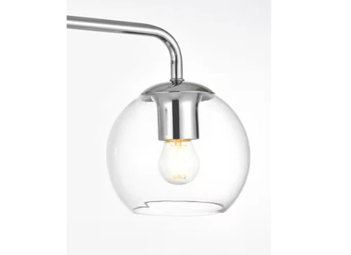 Living District Genesis Vanity Light 3 Light Chrome with Glass Shades - Picture 5 of 6