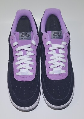 Nike Air Force 1 Low By You Mens Size 11.5 Black/Purple Suede DN4162 991