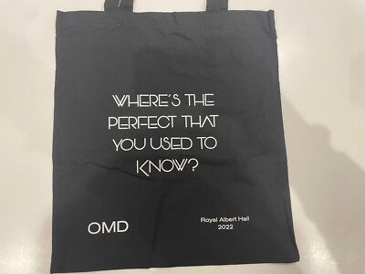 BRAND NEW OFFICIAL OMD 100% COTTON BLACK TOTE BAG ROYAL ALBERT HALL 2022