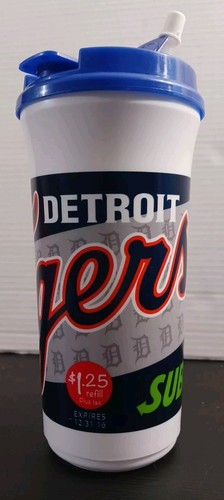 Detroit Tigers 2016 Subway Werbe-Reisebecher Whirley mit Deckel und Strohhalm - Bild 21 von 21
