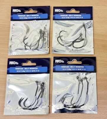 HTO Twistlox Belly Weighted Soft Lure Angelhaken - verschiedene Größenoptionen