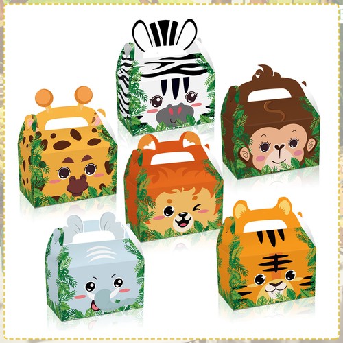 Jungle Party Food Boxes Lunch Animal Birthday Meal Celebration Zoo Safari Loot - Picture 10 of 19