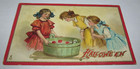 Antique 1912 Embossed Raphael Tuck's Post Card Halloween Bobbing Apples No. 174 — photo 1