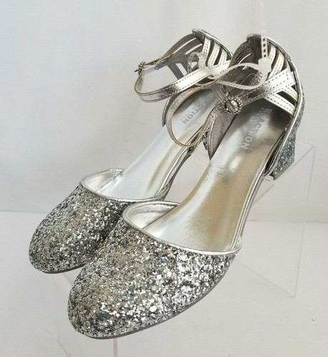 Kenneth Cole Reaction - Sarah Shine Heels - Size 4 Kids, Silver