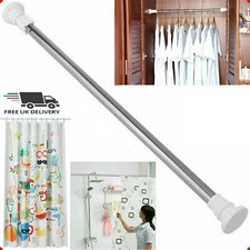 Strong Extendable Shower Curtain Pole Rod Telescopic Rail for Bathroom Door-UK