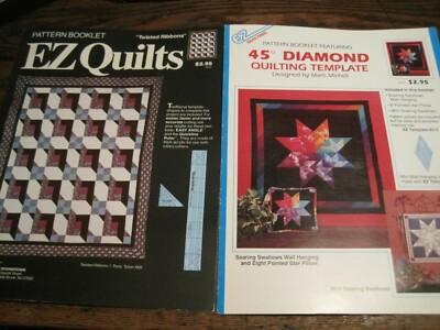 EZ QUILTING TWO BKS-45 DEGREE DIAMOND-SOARING SWALLOWS&EZ QUILTS TWISTED RIBBONS