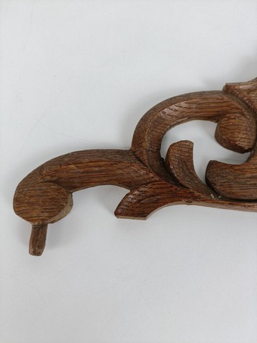 Antique Corbel Hand Carved Wood Architectural reclaimed France Panel Pediment S - Picture 4 of 9