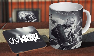 Chester Bennington RIP Legend - Keramik Kaffee-/Teebecher + passender Untersetzer 