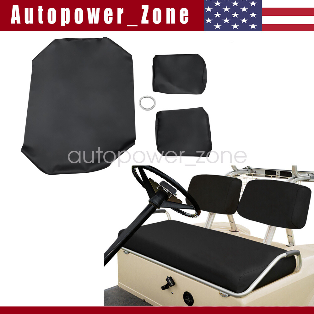 Cart Front Leather Seat Cover Black New