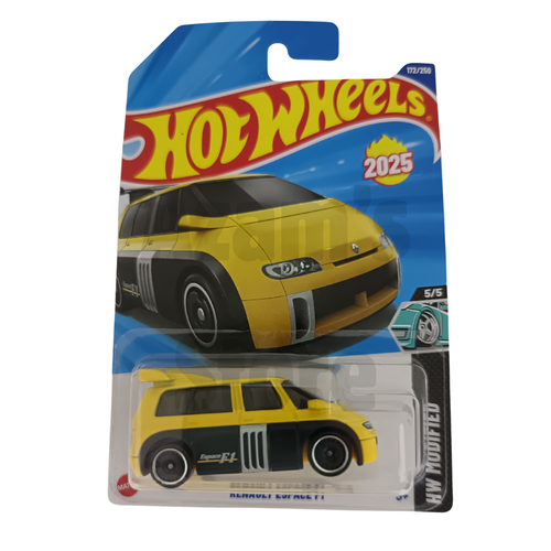Hot Wheels 2025 - Renault Espace F1 Jaune, Modèle Mainline, Neuf Sous Blister