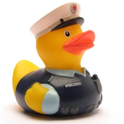 DUCKSHOP Polizist Quietscheente Badeente-Gummiente-Quietscheentchen-Plastikente