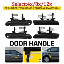 Exterior Outside Door Handles For 2001-2005 Honda Civic Dx Ex Gx Lx Si Sir 4-12x