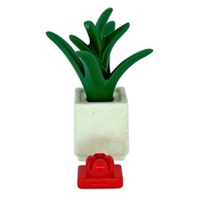Playmobil white flowerpot plant street city house office loose