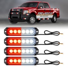 406t Emergency Strobe Grille Lights 4pcs 6 Led Sync Feature Redwhite 406t Emergency Strobe Grille Lights 4pcs 6 Led Sync Feature Redwhite