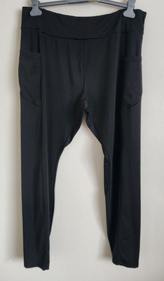 Damen-Leggings Shein Curve schwarz Tasche Übergröße 2XL XXL Fitnessstudio Sport Freizeit