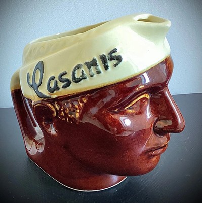 Alter Casanis Keramik Krug - Tête de Maure - Kneipe - Bistro - Korsika