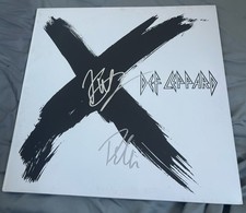 Joe Elliott & Phil Collen Signed Def Leppard Vinyl Album X With Proof