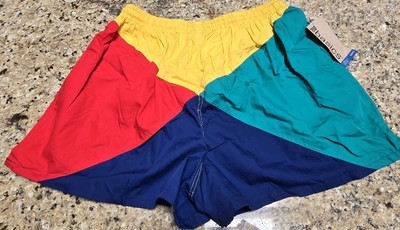 VTG 90s Trend Basics 4 COLOR Lined Swim Shorts 3'' Inseam Mens Large 36-38 NEW 