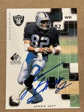 1999 SP Signature Edition Signatures James Jett #JJ Auto Oakland LA Raiders