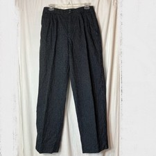 Liz Sport women  s vintage cotton black and white pin stripes 90s pants size 12