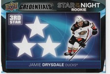 2021-22 Upper Deck Credentials #3SR-1 Jamie Drysdale Star of the Night: 3rd Star